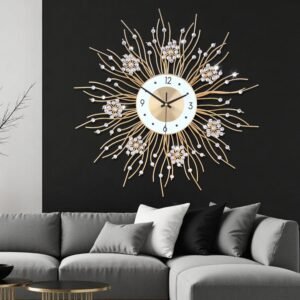 Silent Sunflower Shape Chic Decorative Wall Clock